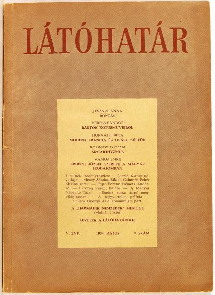 Látóhatár. München, 1954.