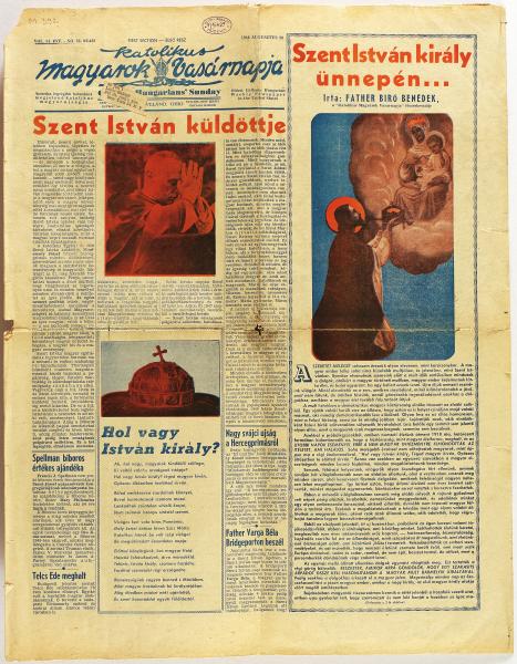 Katolikus Magyarok Vasárnapja. Cleveland, Ohio, 1948.
